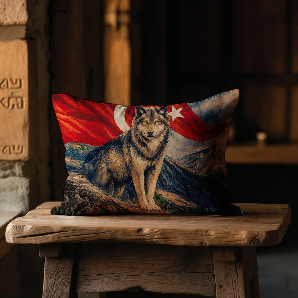 Bozkurt'un Nöbeti Baskılı Yastık Kılıfı | 50x70 cm