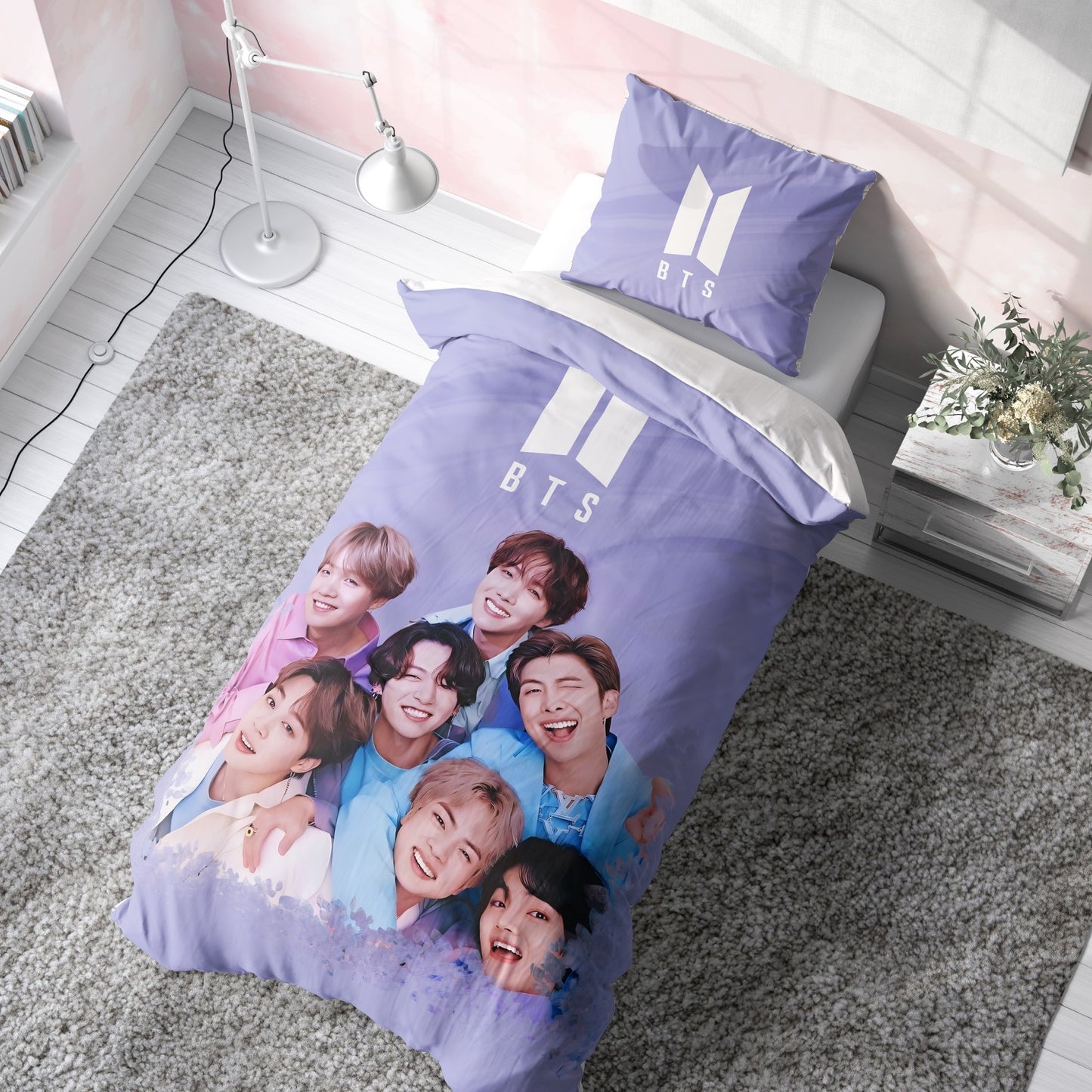 BTS Tek Kişilik Nevresim Takımı (Çarşafsız)
