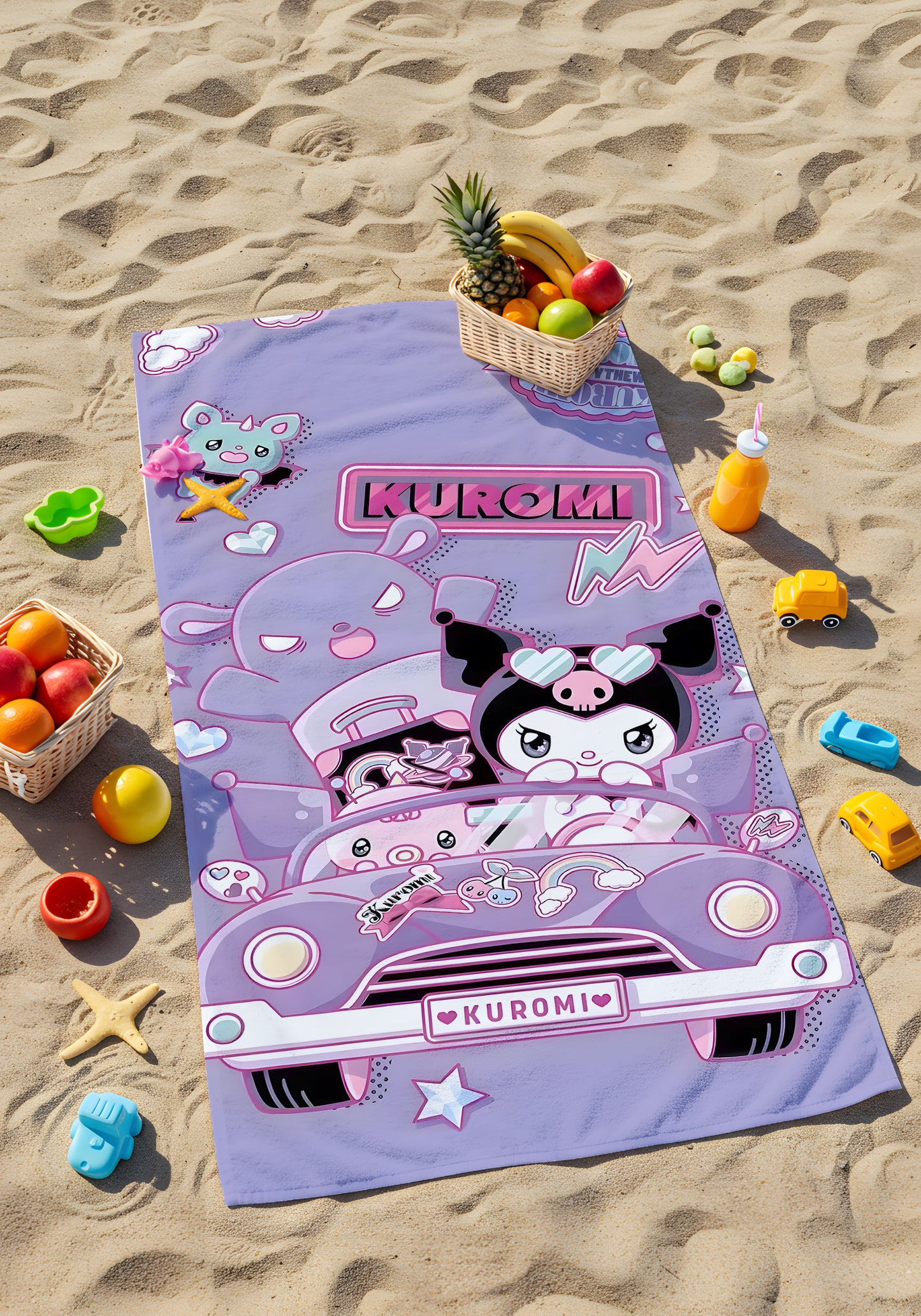 Kuromi Plaj Havlusu – Eğlenceli ve Şirin Desenler