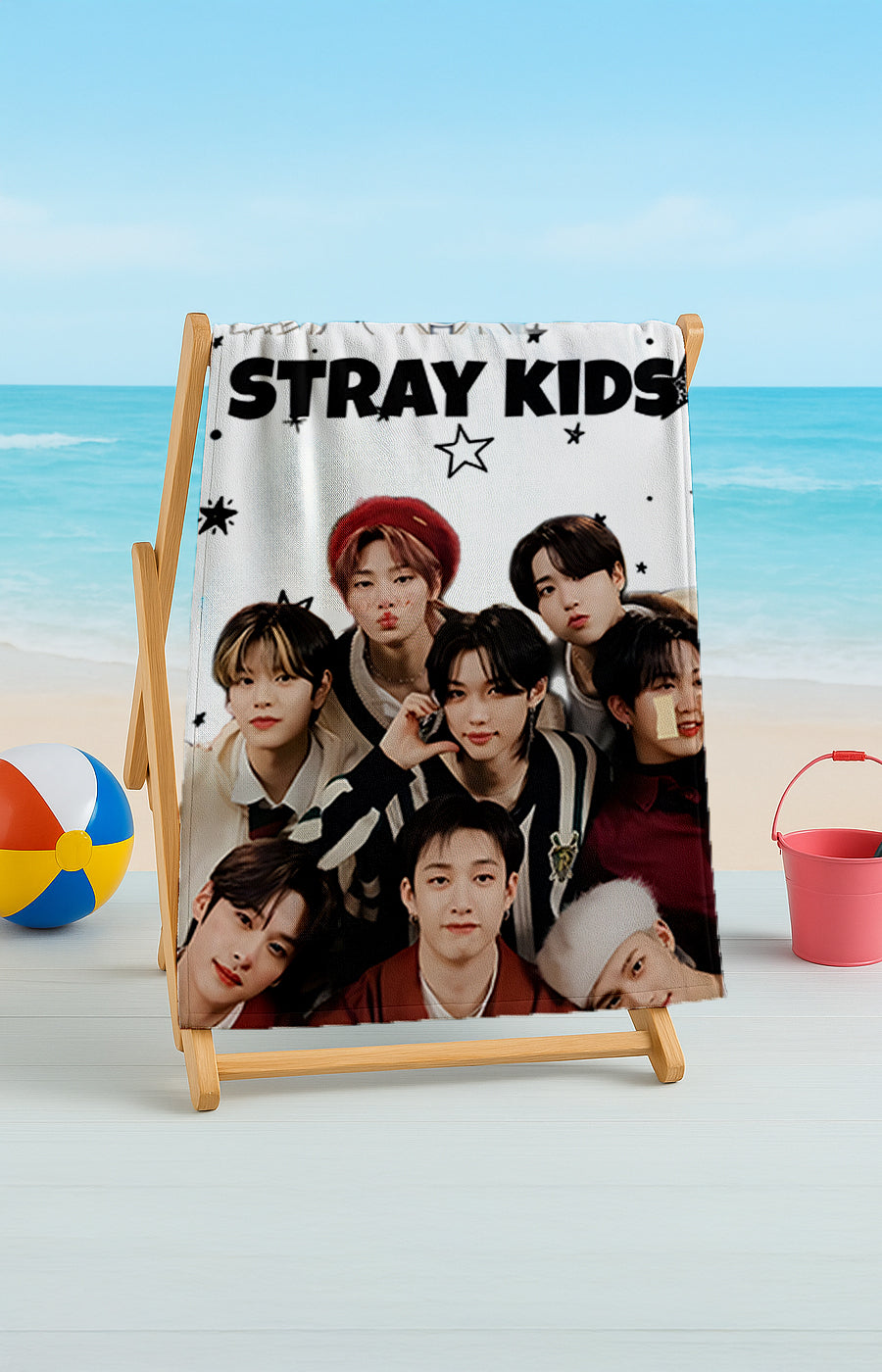 Stray Kids Plaj Havlusu – Enerji Dolu K-Pop Plaj Stili!