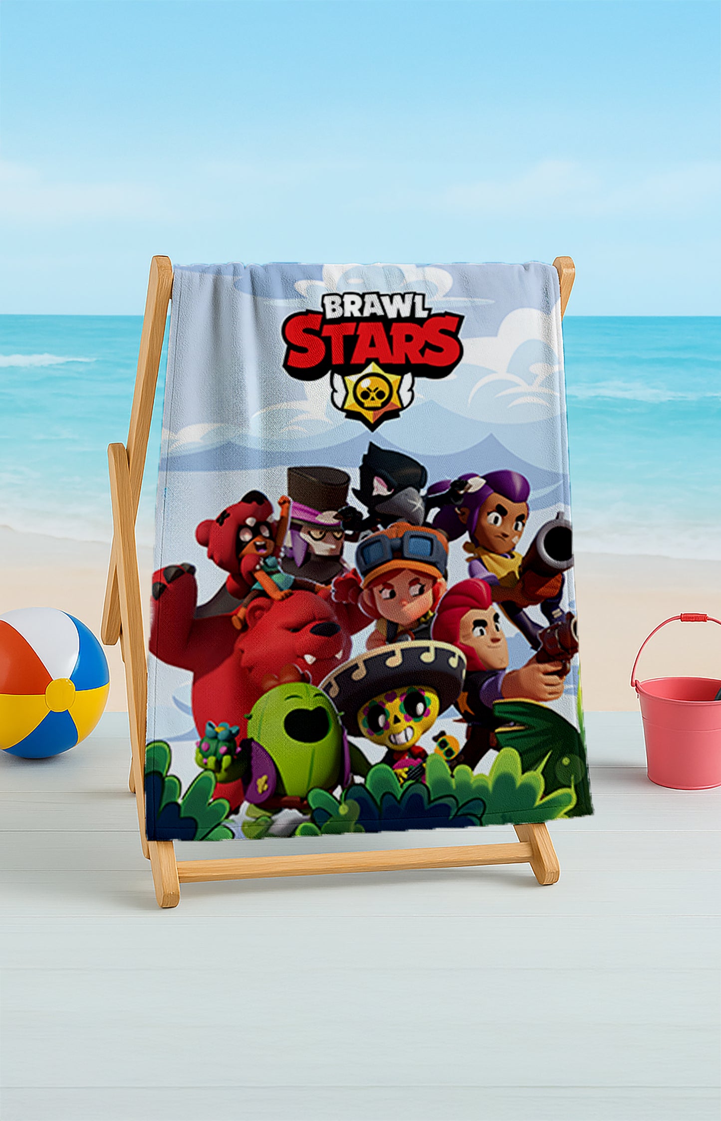 Brawl Stars Plaj Havlusu – Kahramanlar Arenada