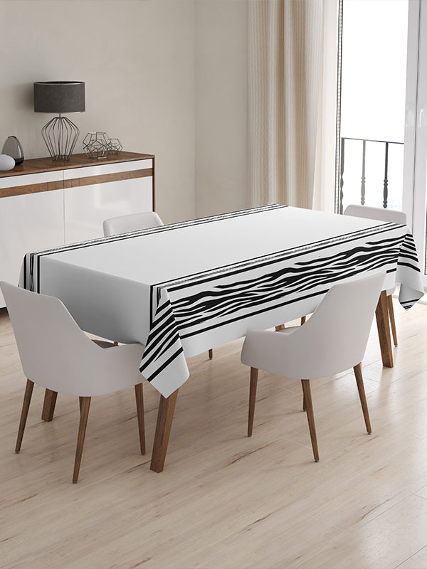 Günlük Kullanıma Uygun Zebra Desenli Pratik Masa Örtüsü