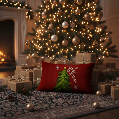 Yılbaşı Kırmızı Konseptli Christmas Yatay Kırlent Kılıfı 4'lü Set 50x30cm