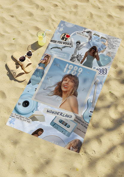 Taylor Swift 1989 Koleksiyon Plaj Havlusu – Yumuşak & Emici
