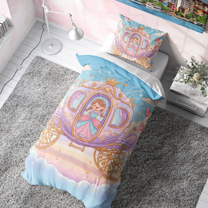 Prenses Arabası Temalı Çocuk Nevresim Takımı (Çarşafsız)