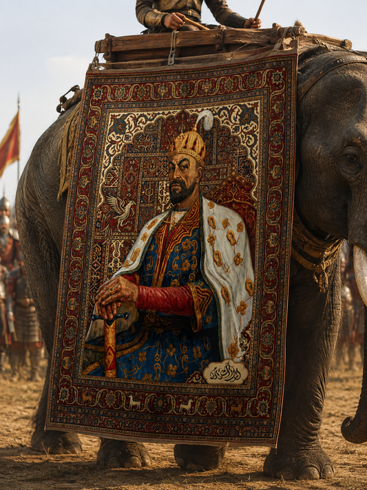 Başbuğ Emir Timur – Geleneksel Türk Motifli Duvar Örtüsü