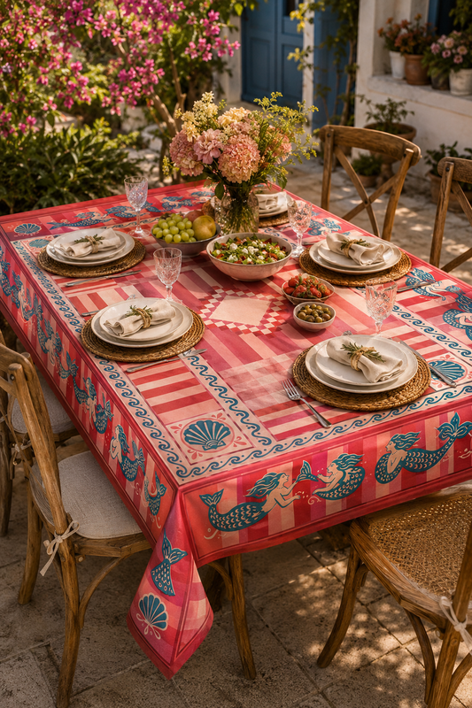 Sicilya Patchwork Premium Masa Örtüsü | Renkli Yaz Koleksiyonu