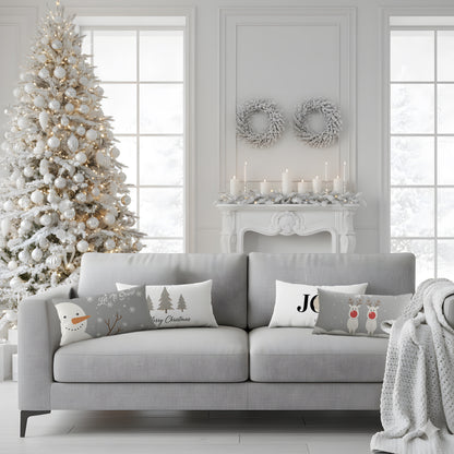 Yılbaşı Christmas Yatay Kırlent Kılıfı 4'lü Set 50x30cm