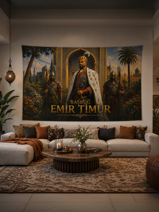Başbuğ Emir Timur – Türk Cihan Hâkimiyeti Duvar Örtüsü