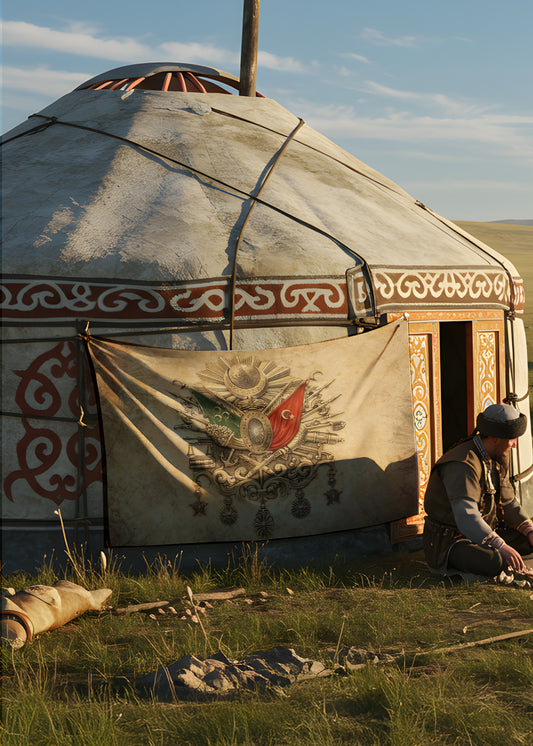 Osmanlı Arması Temalı Duvar Örtüsü – Tarihi ve Asil Tasarım