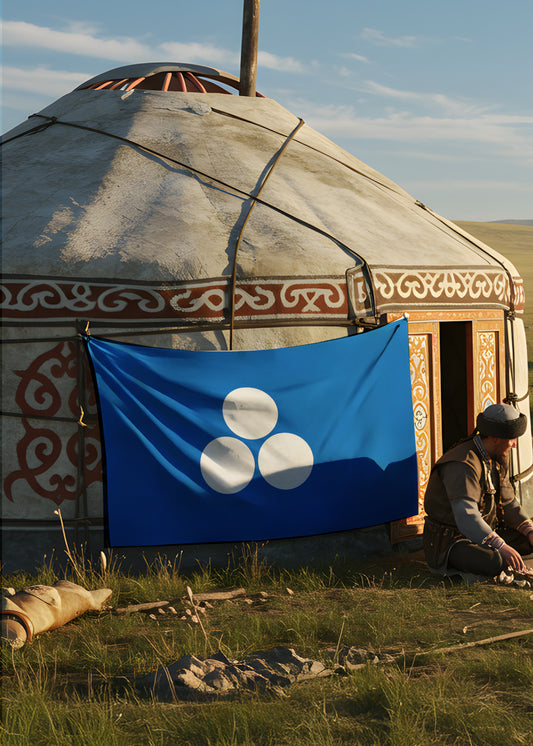 Timur İmparatorluğu Bayrağı Temalı Duvar Örtüsü