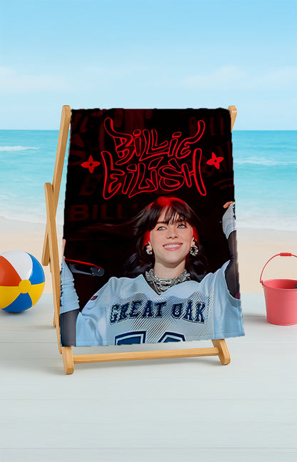 Billie Eilish Plaj Havlusu – Genç ve Cesur Vibes!