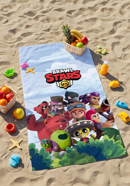 Brawl Stars Plaj Havlusu – Kahramanlar Arenada
