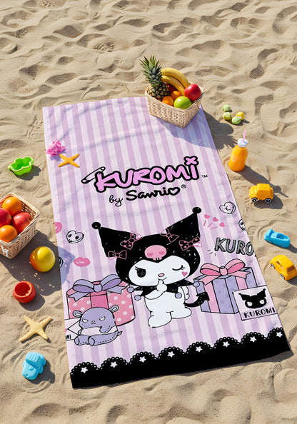 Kuromi Plaj Havlusu – Tatlı Kuromi ile Renkli Plaj Keyfi