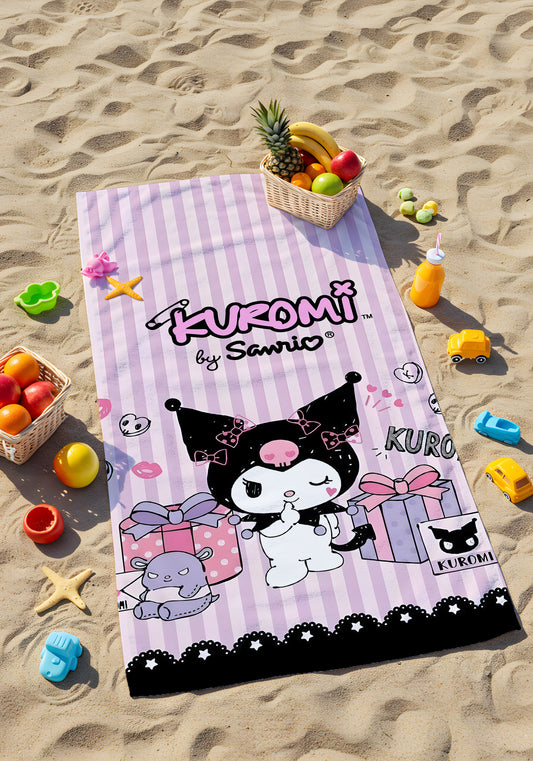 Kuromi Plaj Havlusu – Tatlı Kuromi ile Renkli Plaj Keyfi