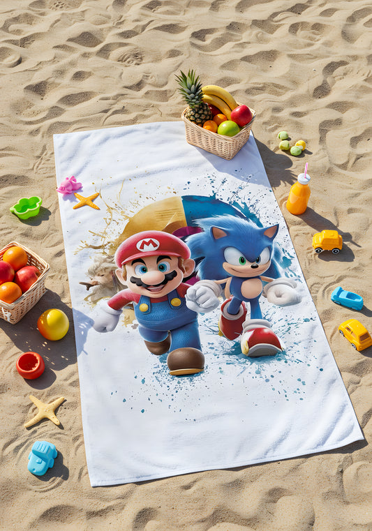 Sonic Plaj Havlusu – "Sonic Plaj Havlusu – Süper Hızlı Plaj Eğlencesi!