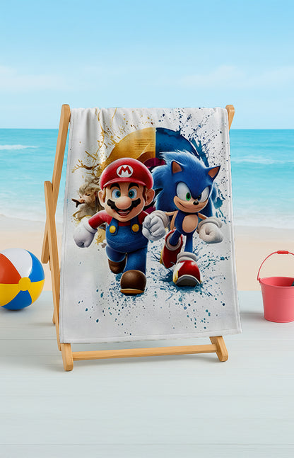 Sonic Plaj Havlusu – "Sonic Plaj Havlusu – Süper Hızlı Plaj Eğlencesi!